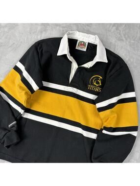 Vintage Barbarian Rugby Wear Central Elgin Titans Rugby Shirt XS Canada Made Y2K